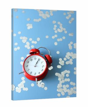 Clock showing Midnight on pretty blue backdrop