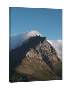 Clouds Rolling Over Lion’s Head Peak in Cape Town, South Africa