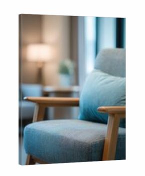 Mental health consultation room showcasing therapy counseling environment with psychological wellness space for therapeutic treatment setting and mental health facility clinical care service concept.