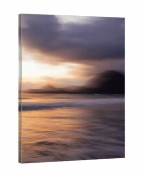 Abstract exposure of mountains and waves, Selong Belanak Beach, Lombok