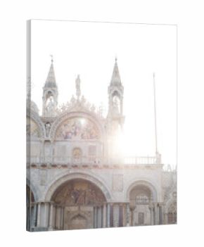 Basilica di San Marco in Venice Italy with sun flare