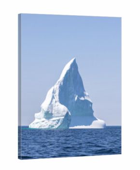 White Iceberg on Wavy Blue Water