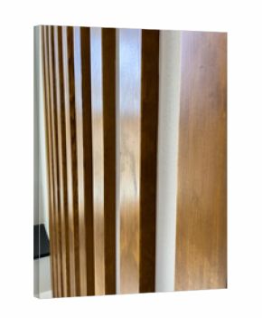 Corner View Of Wood Stair Railing Installation