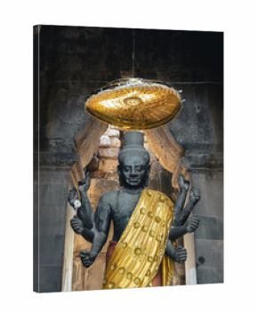Eight-Armed Vishnu Statue, Angkor Wat, Under Golden Ceremonial Canopy