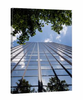 low angle view of modern skyscraper