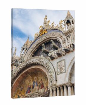 St. Mark's Basilica facade in Venice, Italy