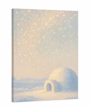 Serene igloo under starry sky mobile wallpaper
