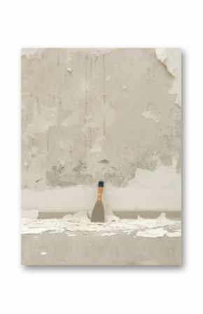 Saltpeter or mold on the wall, Closeup of wall stained with water infiltration. Potassium nitrate, which is present in the building materials comes into contact with oxygen and creates excess moisture