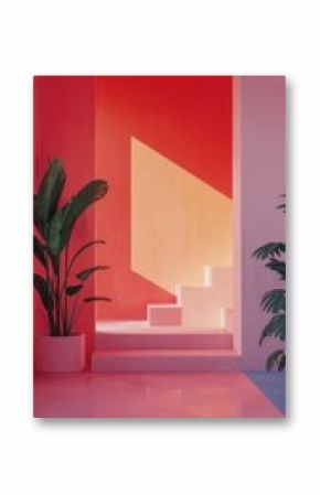 Painting floor plant art.