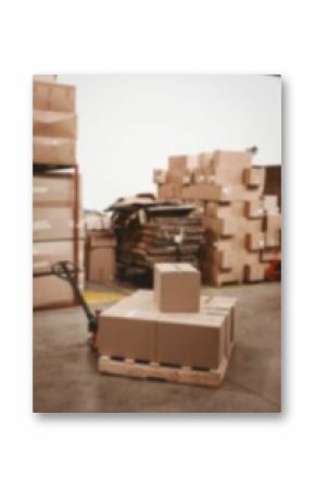 Cardboard boxes on pallet