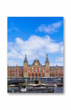 Amsterdam Central Train Station, railway station servicing intercity and international destinations.