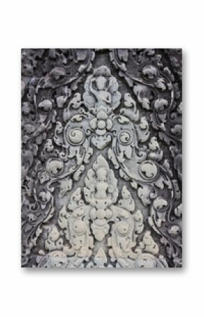 Detail of a Decorative Wall Motiff at Angkor Wat in Cambodia