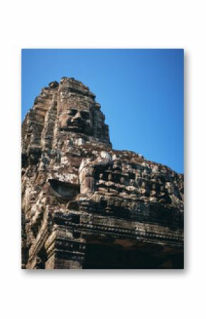 A Decorative Tower at Bayan in Angkor Thom in Siem Reap, Cambodia