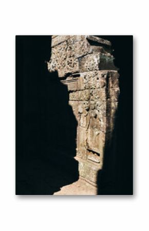 Detail of a Decorative Wall Motiff at Angkor Wat in Cambodia