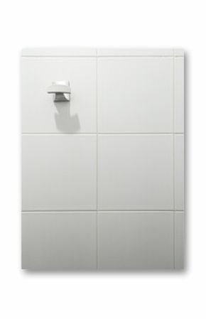  Minimal bathroom wall hook on white tiles