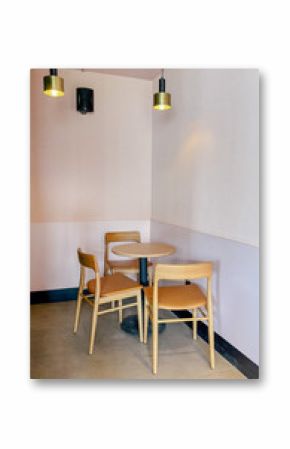 Quiet Minimalist Corner in a Modern Cafe