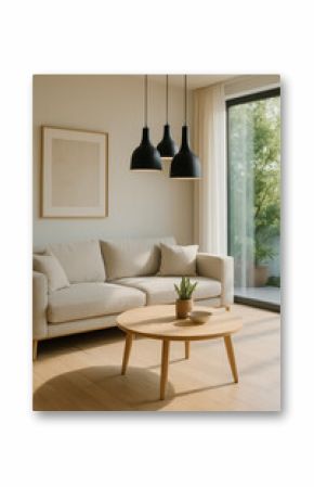 Modern living room with elegant furniture and bright atmosphere