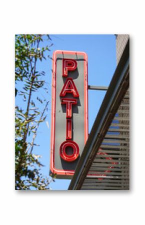 Retro vintage patio sign