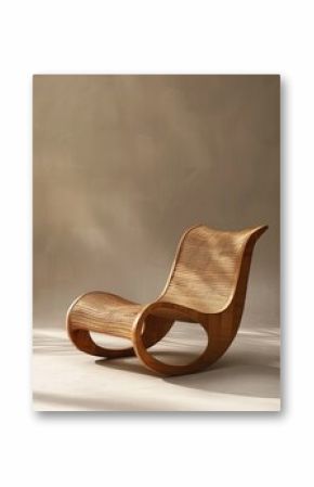 chair made of bamboo, clean and smooth lines