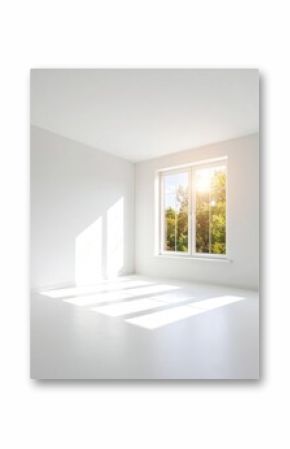 Empty room with sunlight and window