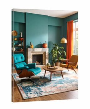 Interior vintage colorful interior design