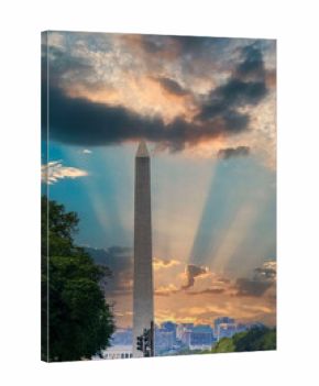 The Washington Monument at the Capital Reflecting Pool in Washington D.C. USA