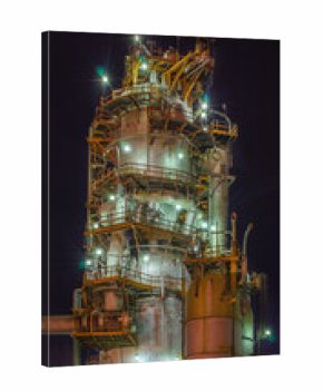 Oil refinerie, industrial facilities that process crude oil into a wide range of usable petroleum products like gasoline