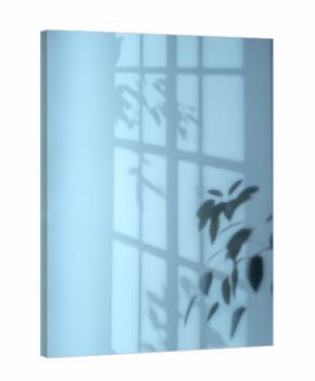 Natural window color shadow overlay on clean minimal light white background