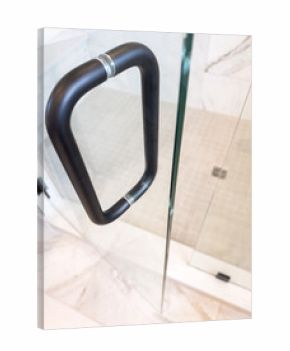 Modern Shower Handle on Glass Door