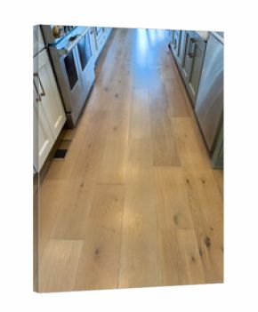 Light Wood Kitchen Flooring with Stainless Appliances