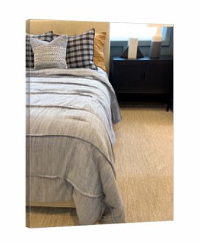 Two-Tone Blue Accent Wall with Outlet