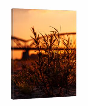 Sunset in the city of Torun, Poland. Europe