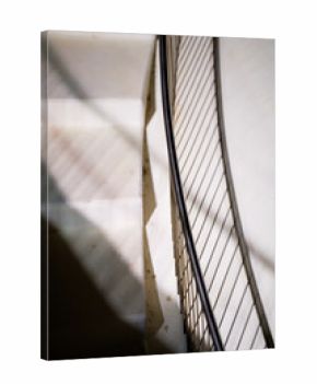 Abstract Interplay of Lines on White Staircase