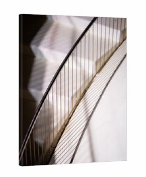 Curving Railing and Bright Stairwell Geometry