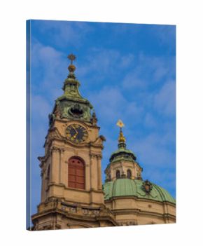 Clock Tower, St. Nicholas Church (Malá Strana), Prague, Czechia.