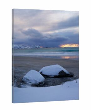 Winter views, ice, snow and cold, Norway.