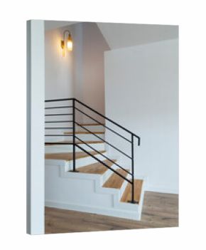 stairs to the second floor in a modern apartment