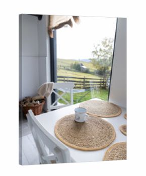 cozy interior with kitchen table