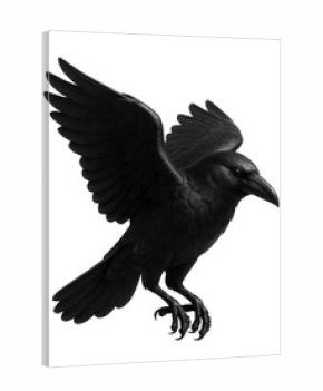 Large black raven statues perfect for adding a spooky touch to your family room decor.