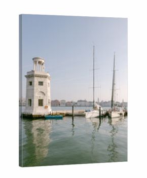Isola di San Giorgio lighthouse and boats