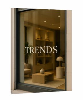 Stylish storefront showcasing modern decor and trends in design