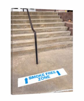 Smoke Free Zone Sign on Concrete