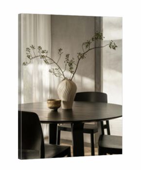 modern luxury dining room interior vertical photo