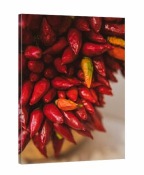 Bunch of red Italian peppers