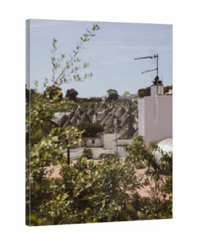 Rooftop view of Alberobello in Puglia, Italy