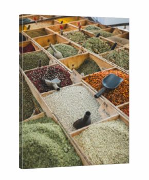Dried bulk spices at Ortigia Farmers Market