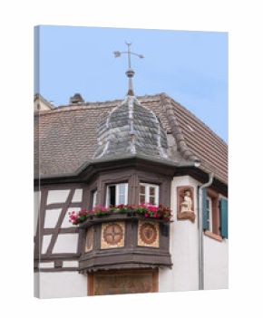 The so called stamp corner in Sankt Martin, the house was model for the 20  pfennig post stamp from 1948