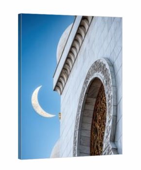 mosque dome and moon architectural detail