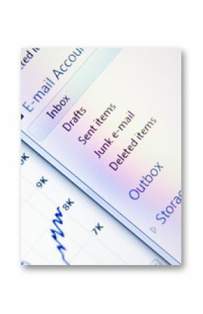 LCD macro photo, business related email concept shot
