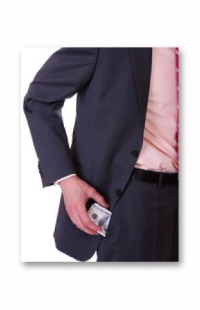 money in a businessman hands